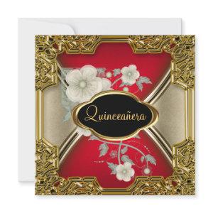 Quinceañera Birthday Party Gold Black red