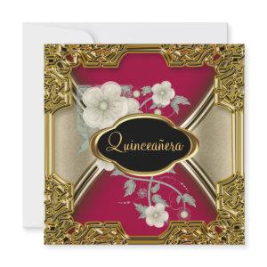 Quinceañera Birthday Party Gold Black red