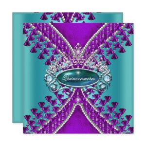 Quinceanera Birthday Party Purple Teal Blue