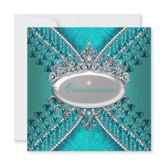Quinceanera Birthday Party Teal Blue Beads