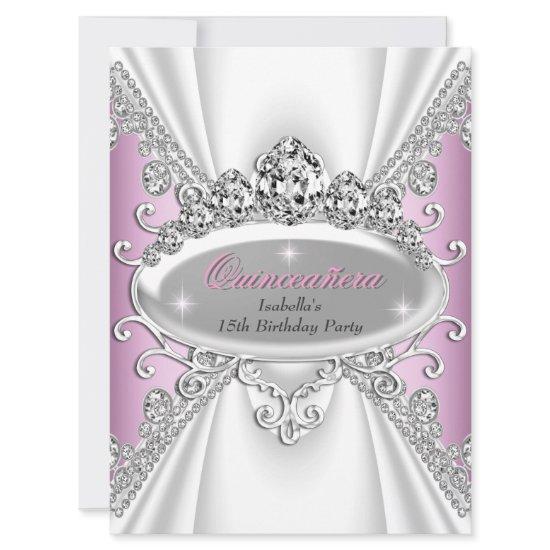 Quinceañera Birthday Princess Pink Diamonds Large