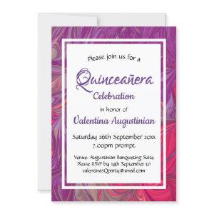 Quinceañera Birthday Retro Personalized PURPLE