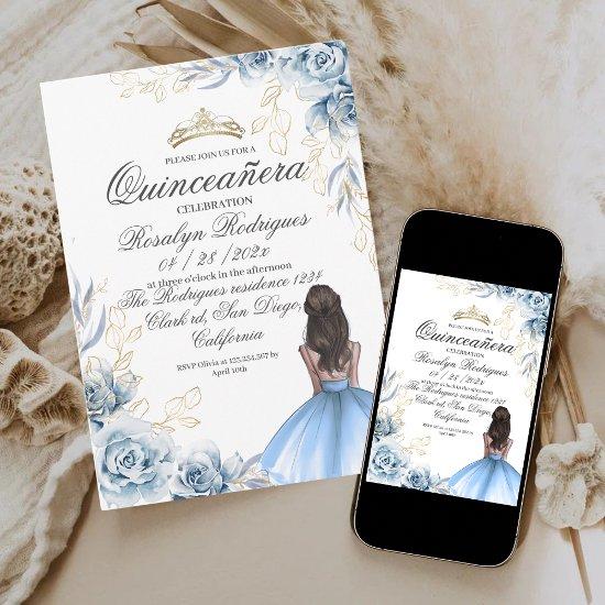 Quinceañera Birthday Royal Blue Girl 15th Birthday