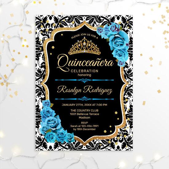 Quinceanera - Black Blue Gold