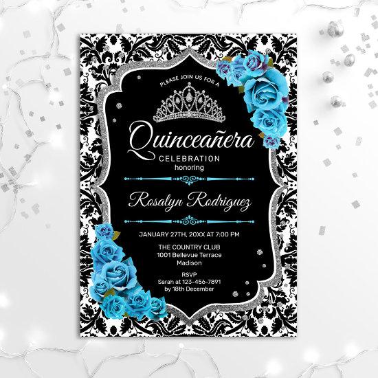 Quinceanera - Black Blue Silver