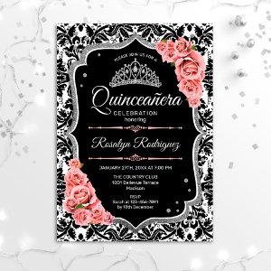 Quinceanera - Black Blush Pink Silver
