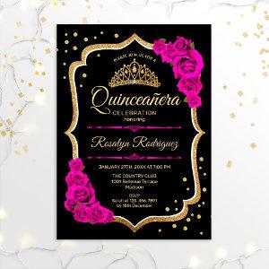 Quinceanera - Black Gold Pink