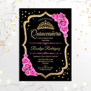 Quinceanera - Black Pink Gold