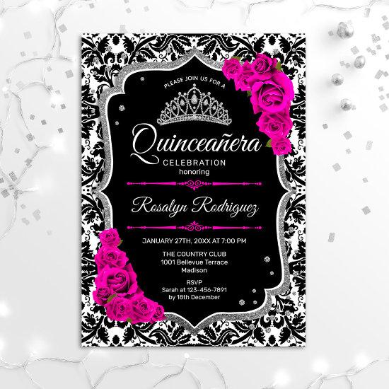Quinceanera - Black Pink Silver