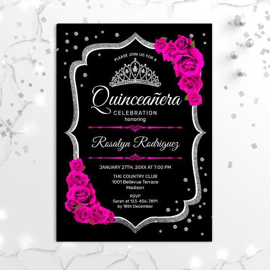 Quinceanera - Black Pink Silver