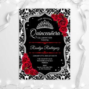 Quinceanera - Black Red Silver