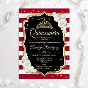 Quinceanera - Black Red White Gold