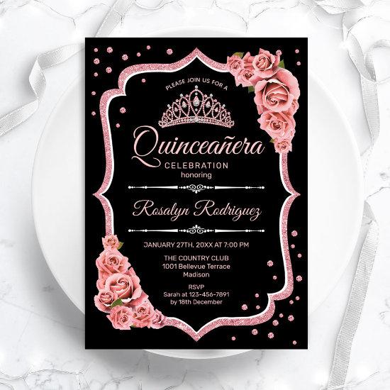 Quinceanera - Black Rose Gold