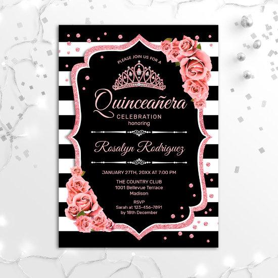 Quinceanera - Black Rose Gold