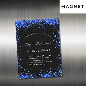 Quinceanera black royal blue  magnet