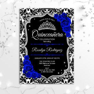 Quinceanera - Black Royal Blue Silver