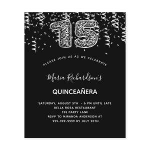 Quinceanera black silver leopard budget