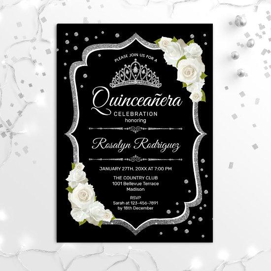 Quinceanera - Black Silver White