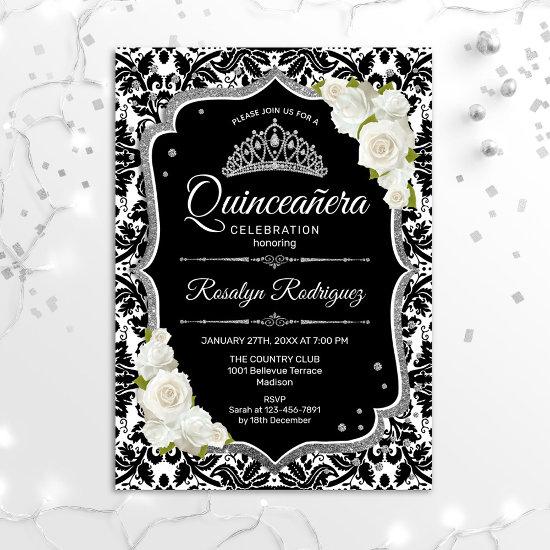 Quinceanera - Black White Silver