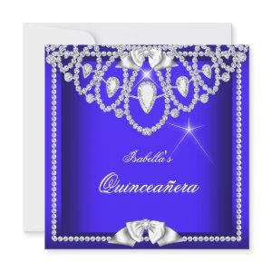 Quinceanera Blue Silver Diamond Party 15th 3