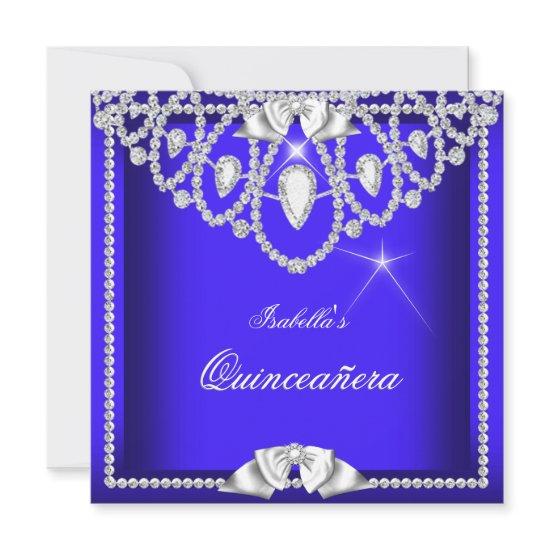 Quinceanera Blue Silver Diamond Party 15th 3