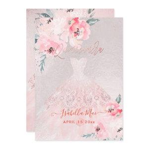 Quinceanera Blush Peonies+Gown Iridescent Bckgrnd