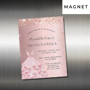 Quinceanera blush pink dress  magnet