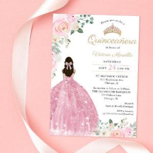 Quinceañera Blush pink gold 15th birthday elegant