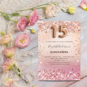 Quinceanera blush pink rose gold luxury