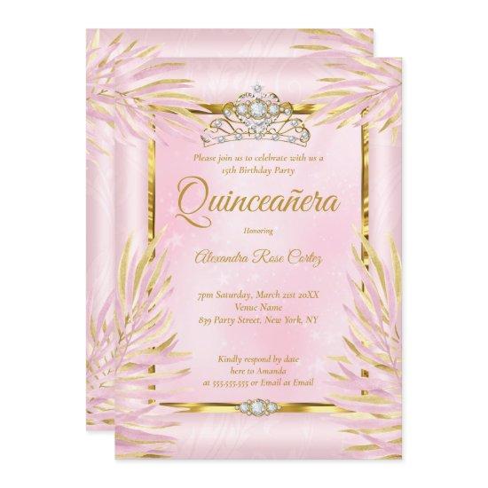 Quinceanera Blush Pink Tiara Photo Birthday Party
