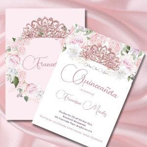 Quinceanera Blush Pink Watercolor Floral