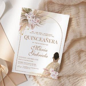 Quinceanera Boho Pampas Floral Mis Quince Anos