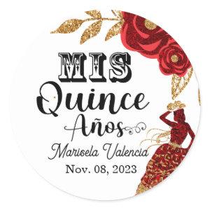 Quinceanera Burgundy Gold Cowgirl Sticker