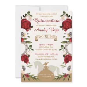 Quinceanera Burgundy Red Charra,Charro Western  Save The Date
