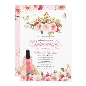 Quinceañera Butterfly Blush Pink Watercolor Floral