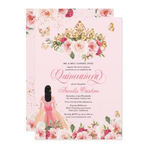 Quinceañera Butterfly Blush Pink Watercolor Floral