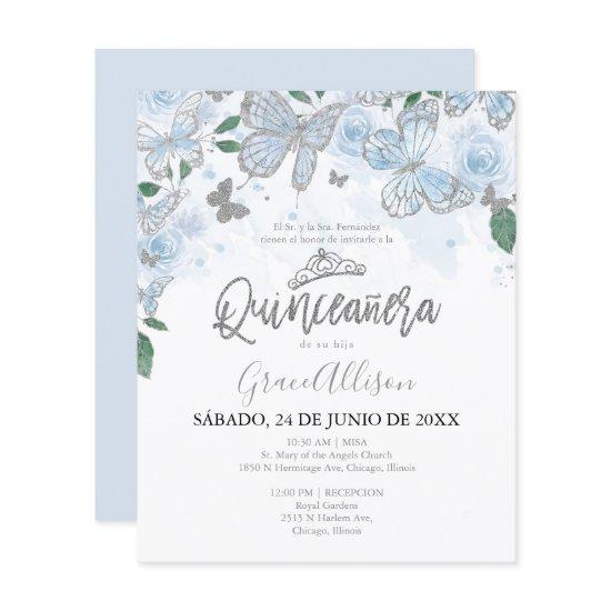 Quinceanera Butterfly Budget  - Spanish