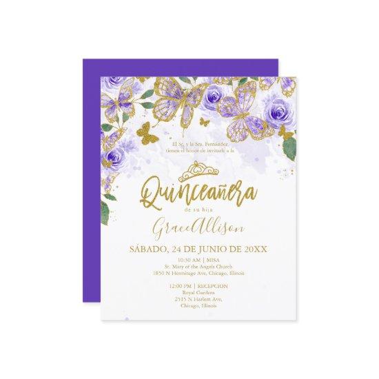 Quinceanera Butterfly Budget  Spanish