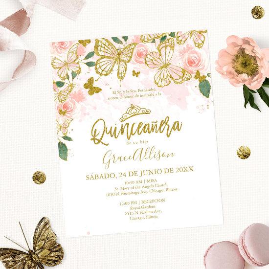 Quinceanera Butterfly Budget  Spanish
