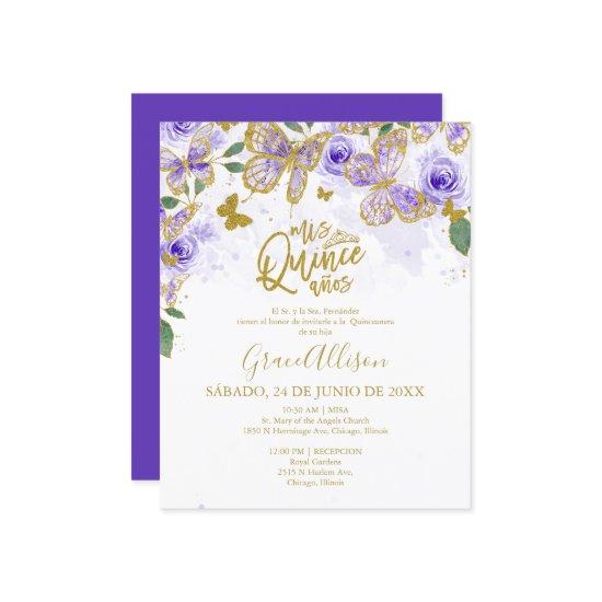 Quinceanera Butterfly Budget  Spanish