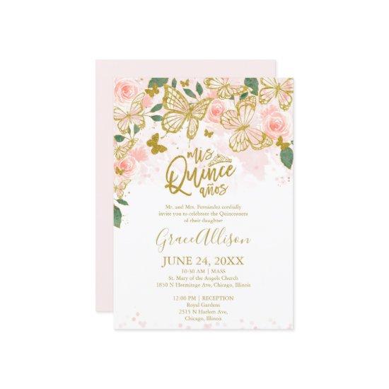 Quinceanera Butterfly  English Wording