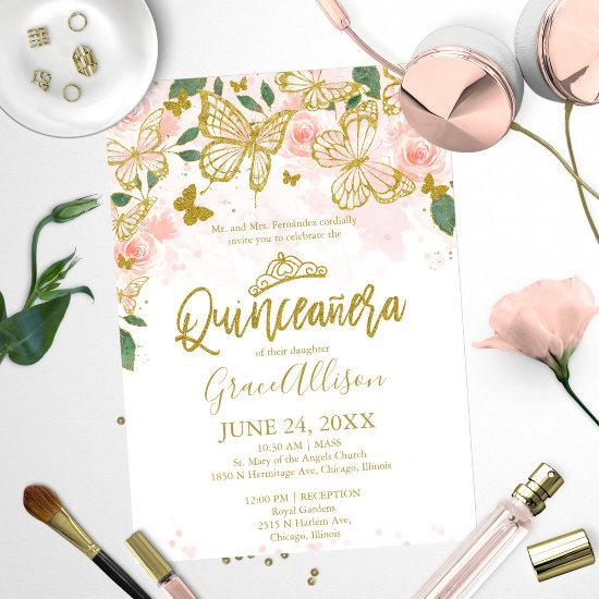 Quinceanera Butterfly  English Wording