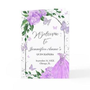Quinceanera Butterflys Lavender Gown Programs