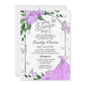 Quinceanera Butterflys Lavender Gown Spanish