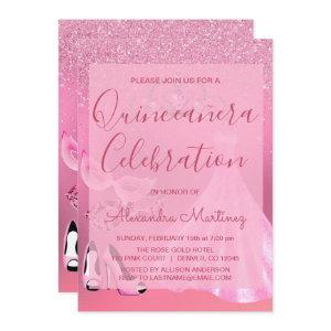 Quinceanera Celebration Pink Masquerade Party