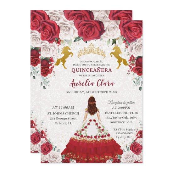 Quinceañera Charro Dress Princess Crown Horses