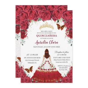 Quinceañera Charro Red Floral Princess Horse Shoe
