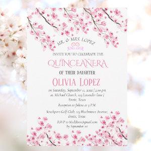 Quinceañera Cherry Blossom Floral 15th Birthday
