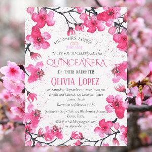 Quinceañera Cherry Blossom Floral 15th Birthday