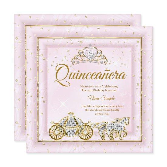 Quinceanera Cinderella Blush Pink Carriage 2